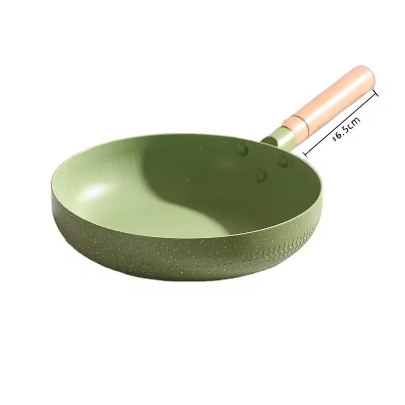 Padella da chef in alluminio antiaderente con logo personalizzato ecologico da 24 cm 26 cm 28 cm 30 cm